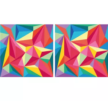 Multicolor geometric image tile transfer - TenStickers