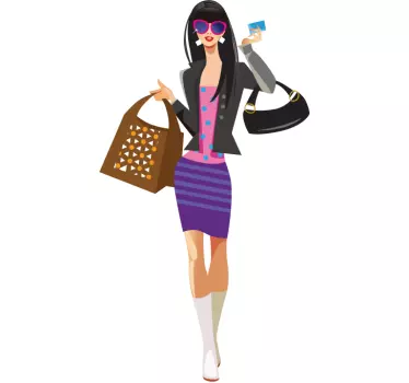 Fashionista Wall Sticker - TenStickers