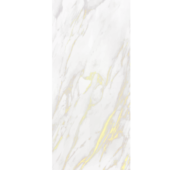 White and golden design marble fridge decals - TenStickers