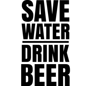 Save water drink beer fridge decal - TenStickers