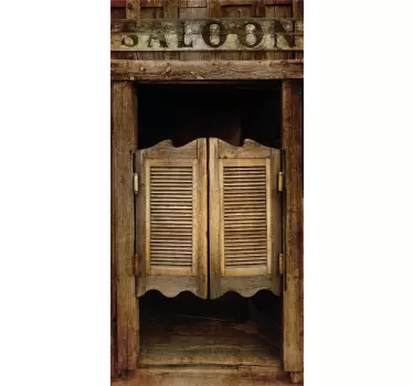 Far west saloon door glass door vinyl sticker - TenStickers