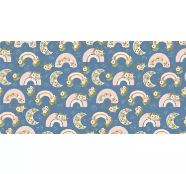 Spring rainbow and flower decals for furniture - TenStickers