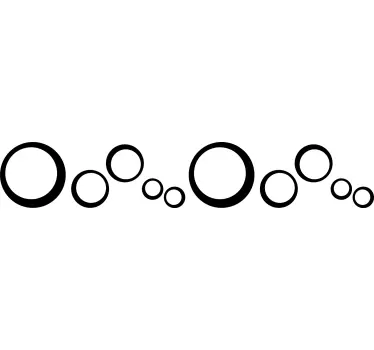 Monocolor bubbles pattern border decal - TenStickers
