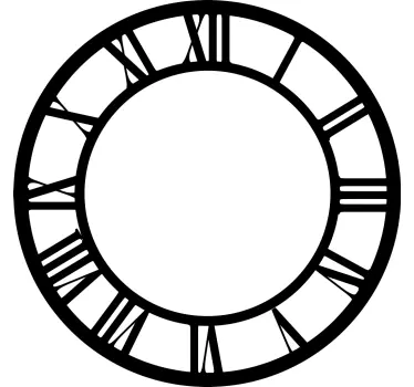 Amazing roman numbers clock decal - TenStickers