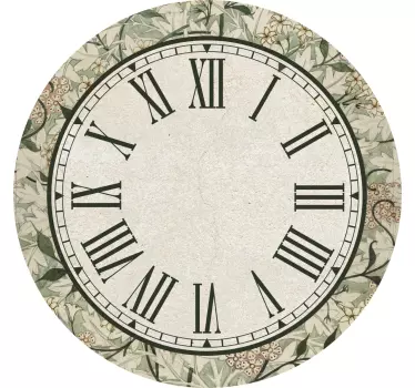 Vintage styled old paper  clock sticker - TenStickers