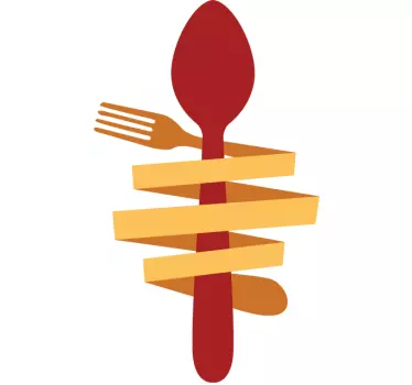 Spoon & Fork Wall Sticker - TenStickers