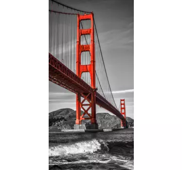 Golden Gate Bride Fridge Sticker - TenStickers