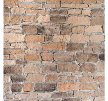 Rustic stone finish wall decal for bathroom - TenStickers