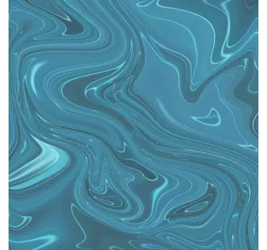 Swirling fluid pattern wall decal for bathroom - TenStickers