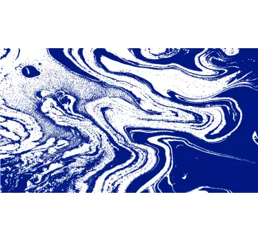 Abstract blue pattern wall decal for bathroom - TenStickers