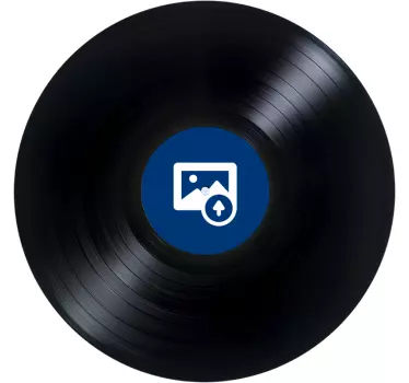 Personalised vinyl records living room wall sticker - TenStickers