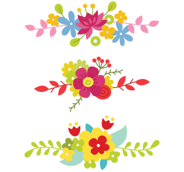 Bright Floral Border Decal - TenStickers