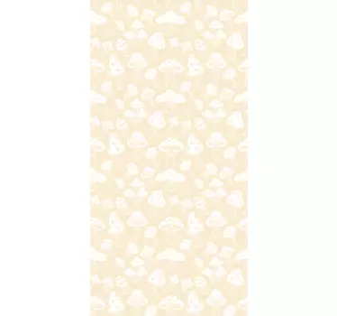 Beige mushrooms designs fridge decal - TenStickers