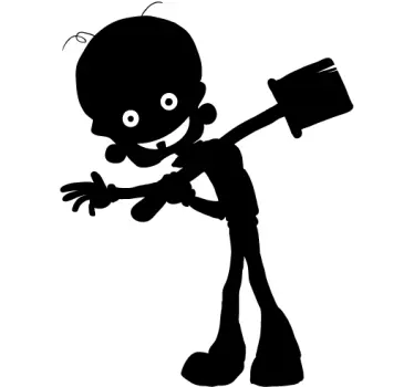 Smiling Zombie Sticker - TenStickers