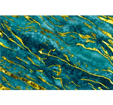 Blue and gold marble effect decals for furniture - TenStickers