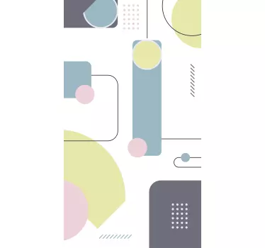 Pastel geometrical background fridge decals - TenStickers