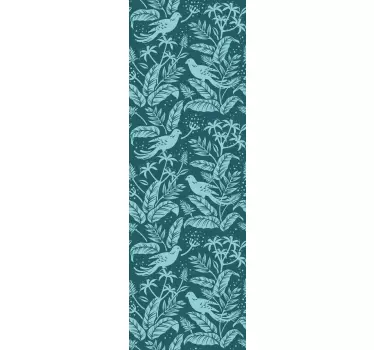 Turquoise flying birds shower decal - TenStickers