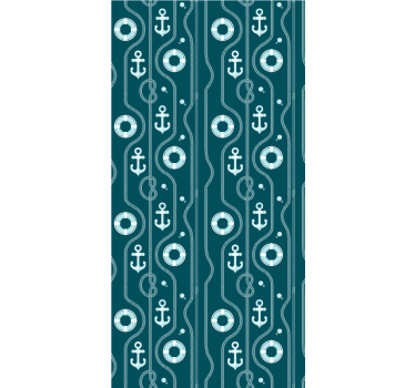 Nautical robe and anchor fridge decal - TenStickers