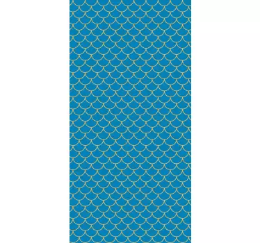 Blue fish scales pattern decals for furniture - TenStickers