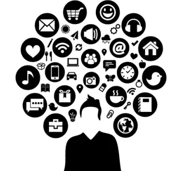 Media Man Decal - TenStickers