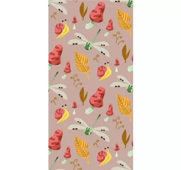 Snails and dragonflies fridge sticker - TenStickers