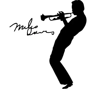 Miles Davis silhouette wall art sticker - TenStickers