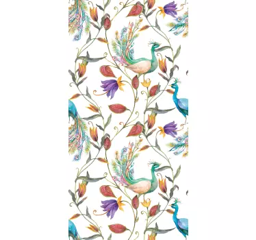 Garden flowers with little birds fridge decal - TenStickers