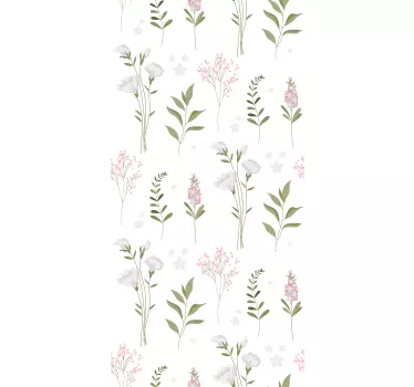 Minimalistic wildflower pattern fridge decal - TenStickers