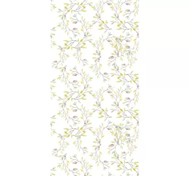Fridge sticker floral refrigerator wrap - TenStickers
