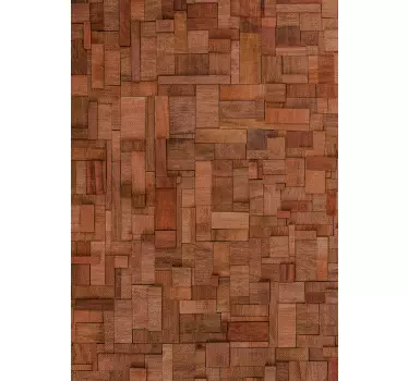 Rustic irregular wood bricks glass door decal - TenStickers