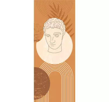 Door sticker - stylized classical face design - TenStickers