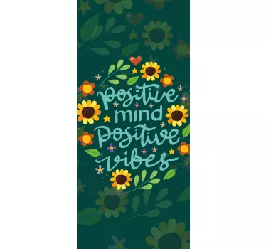 Motivational quote with beautiful colors glass door sticker - TenStickers