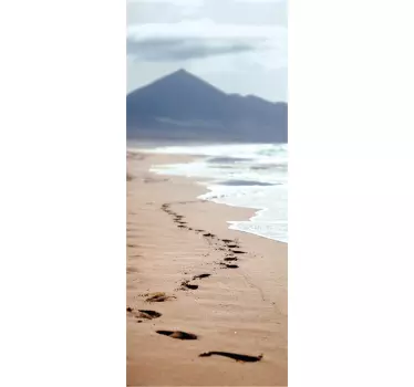 Footprint on the beach  shower decal - TenStickers