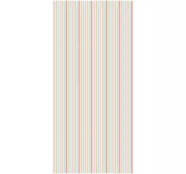 Multi-Striped Pattern door sticker - TenStickers