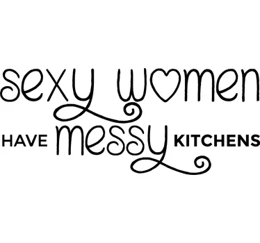 Sexy Messy Kitchen Wall Sticker - TenStickers