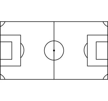 Football Pitch Football Wall Sticker - TenStickers