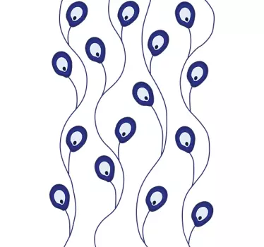 Connected Nazar Amulet Wall Sticker - TenStickers