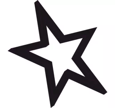 Silhouette Star Outline Wall Sticker - TenStickers