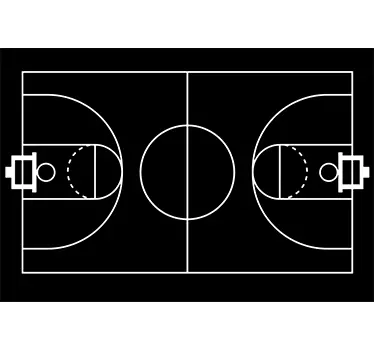 Basketball Court Chalkboard Sticker - TenStickers