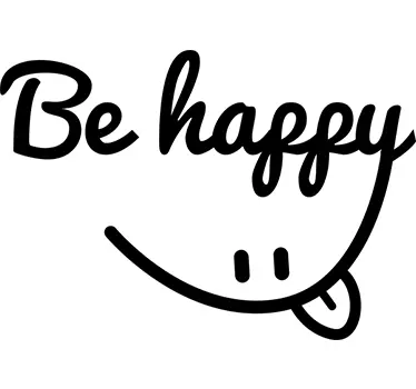 Be Happy Smile Sticker - TenStickers