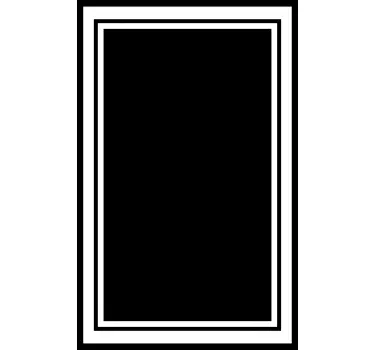 Square with frame translucent vinyl sticker - TenStickers