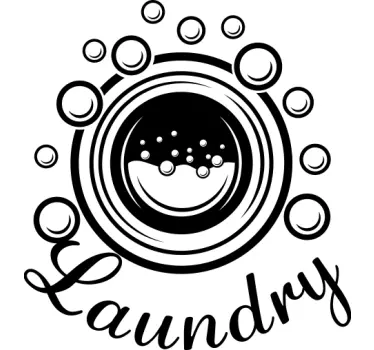 Laundry bubbles wall decals quotes - TenStickers