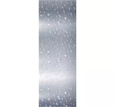 Gray vinyl Texture with Drops fridge sticker - TenStickers