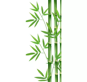 Bamboo stem door sticker - TenStickers