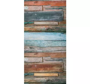 Old Wood door decal - TenStickers