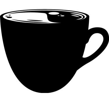 Coffee Cup chalkboard sticker - TenStickers