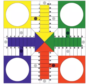 Parcheesi game furniture decal   - TenStickers