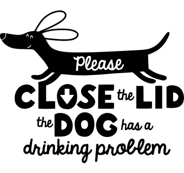 Close the lid dog pet wall art - TenStickers