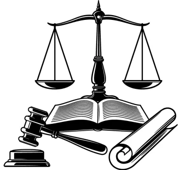 Justice icons law decal - TenStickers