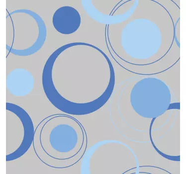 Minimal blue bubbles shower screen decal - TenStickers